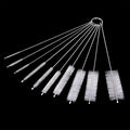 Mini Skater Stainless Steel Test Tube Brushes Set, Clean Brushes for Pipes Teapot Tumbler Reusable Long Straw Cleaners Brush for Small Spaces Milk Bottles (White - 10 pcs)