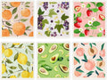 Morigins Mixed Fruit Swedish Kitchen Dishcloths Reusable Dish Towels Absorbent and Fast Dry Cleaning Cloths for Kitchen Cleaning Wipes 6 Pieces