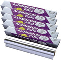 5-Pack Heavy Duty Grilling Aluminum Foil ， Baking Foil Paper, Sheets for Food Tinfoil Roll,High-Temperature Resistant for Home Cooking,Hair Foils(Heavy-30CM*10M*15um)