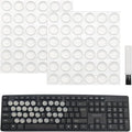 72 Pcs Raised Keyboard Sticker for Long Nails, with cleaning brush, Adhesive Keycap Riser for Nail Art Protective Keycap Bubbles Silicone Sticky Pad Suitable for Tying and Gaming, Hemispherical