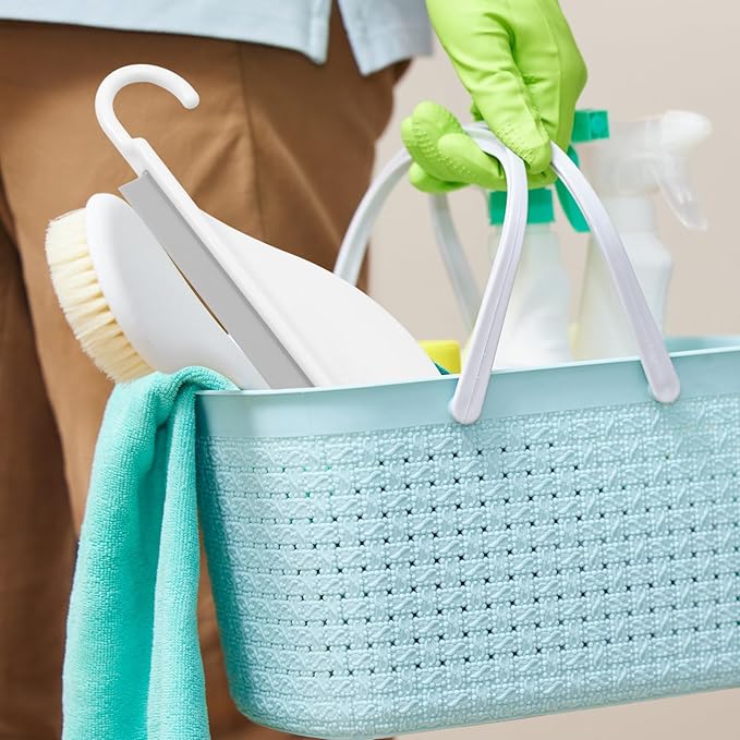 VICASKY Silicone Mini Squeegee Mirror Cleaner Tool for Bathroom Glass Shower Door Water Scraper with Suction Window Scraper for Sink and Countertop Cleaning