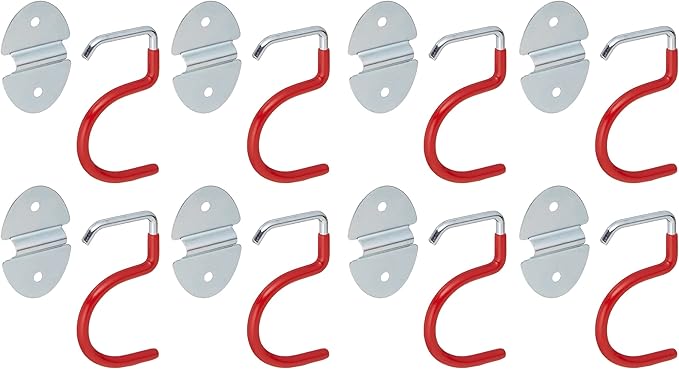 Tripar International S-Type Hook, Wall Mounted, Space Saver Organizer Tool Holder (8 Holders)