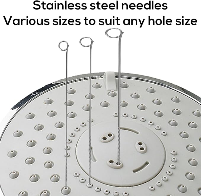 40pcs Shower Head Cleaner Tools, 2 Designs Shower Head Cleaning Brushes Multi-Size Showerhead Cleaner Picks Anti-Clogging Cleaning Brush for Bathroom Small Hole Gap Nozzles (Purple)