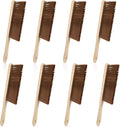 8 Pieces Wooden Dust Brush Bulk Hand Broom Bench Soft Bristle Cleaning Brushes with Long Wood Handle for Car Bed Sofa Fireplace Couch Clothes