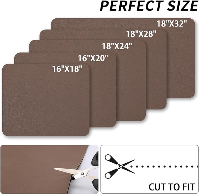 Dish Drying Mat for Kitchen Counter, Heat Resistant Drainer Mats with Non-slip Rubber Backed, Hide Stain Kitchen Super Absorbent Draining Mat, Easy to Clean Dish Rack Pad, Brown 18"x32"