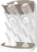 Ubbi Vertical Baby Bottle Drying Rack, Space Saving Countertop Drying Rack Baby Accessory, Taupe