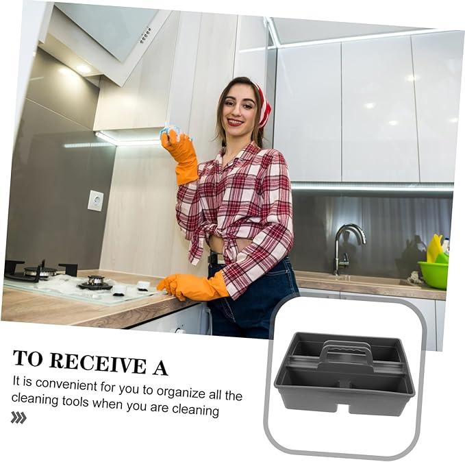 Portable Hand-held Cleaning Tool Organizer Sturdy Storage Box for Home and Car Efficient Cleaning Supplies Easy to Mount Household Cart
