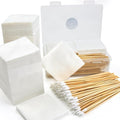 PINGMIC Gun Cleaning Supplies - Gun Cleaning Patches and Long Cotton Swabs Set, 6" Cotton Swabs, Lint Free Cloth Fit Most Caliber Firearms
