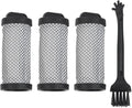Washable HEPA Filter Replacement for JIGOO T600 Mattress Vacuum Cleaner, 99.97% High Efficiency Filtration with Cleaning Brush, Reusable Plastic and Paper Filters for BedRemoval (4-Pack)