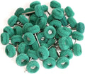 50PCS Abrasive Buffing Polishing Wheel Set for Rotary Tool,Removal of Rust Deburring on Metal Surface with 3mm Shank,Mini scouring pad Brush Polishing kit(grit 180 Green 50pcs)