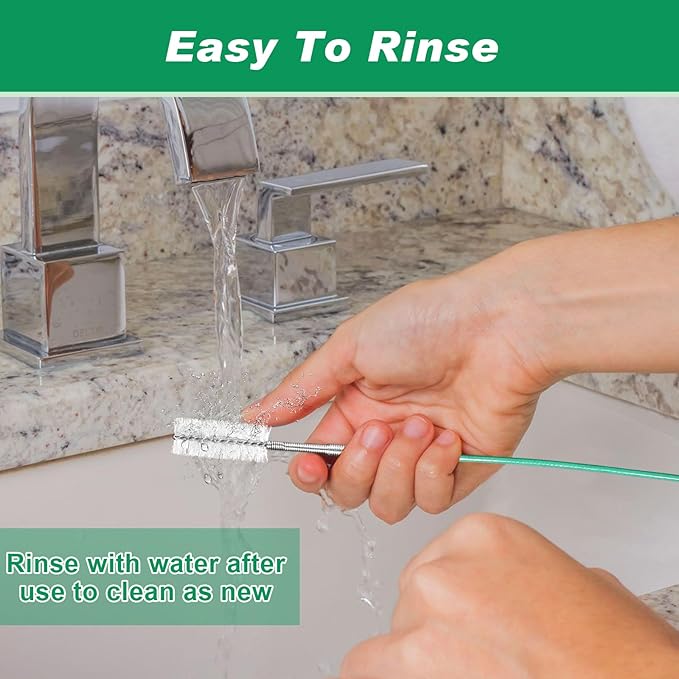 Auto Sunroof Drain Cleaning Tool,118Inch Long Pipe Cleaner for Car,Flexible Tube Cleaning Brush with 2Pcs 7.9inch Cleaning Brush Skinny Pipe Drain Dredge Cleaning Tool for Car Sunroof Wiper Drain Hole