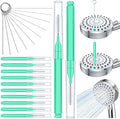 Shower Head Cleaner Tools, Multiple-Size Shower Head Cleaning Brush Picks for Showerhead Small Hole Nozzle, Green