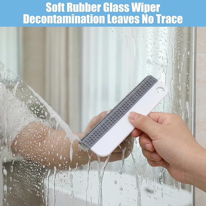 Small Rubber Squeegee, All-Purpose Mini Soft Rubber Window Squeegee Silicone Mini Kitchen Countertop Scraper for Cleaning Sink, Counter, Tiles,Car Windows and Side Mirrors