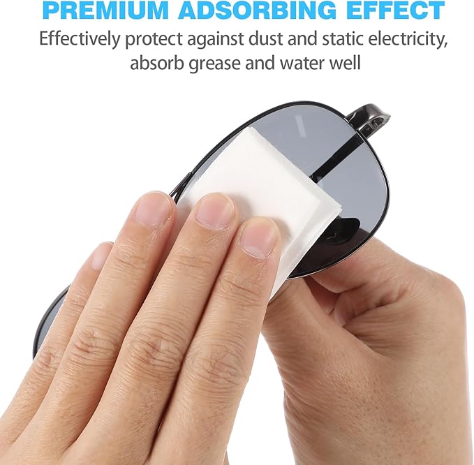 Hemoton 600 Pcs Disposable Electronic Lint-Free Dry for Eyeglasses Computers Tvs Laptops Anti-Static Lens and Cleaner Cloths