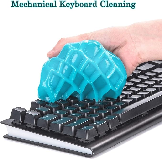 4-in-1 Vacuum Cleaner Portable Cordless Keyboard Cleaner and Universal Dust Cleaning Gel for PC, Tablet, Phone, MacBook, Earbud, Car