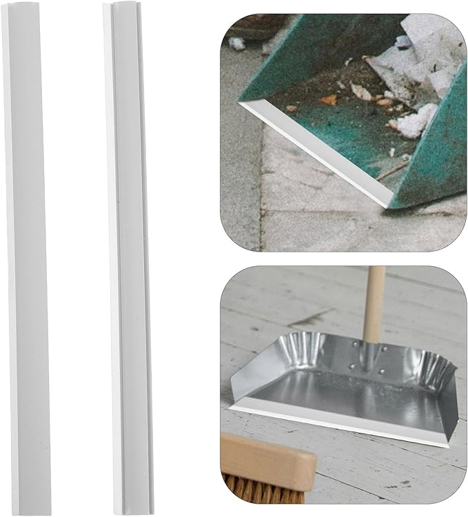 2pcs Plastic Strip Replacement for Dustpan for Dustpan Edge Strip Replacement Repair Garbage Shovel Edge Protector- 11. 41 X 1. 02 X 0. 11 in