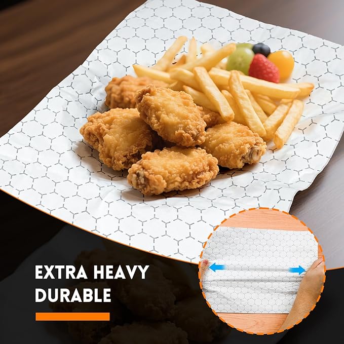 EcoDispose Pre-Cut Insulated Foil Sandwich Wrap Sheets for Hot Food, Grease-Resistant, 10 x 14 Inches, 500 PCS