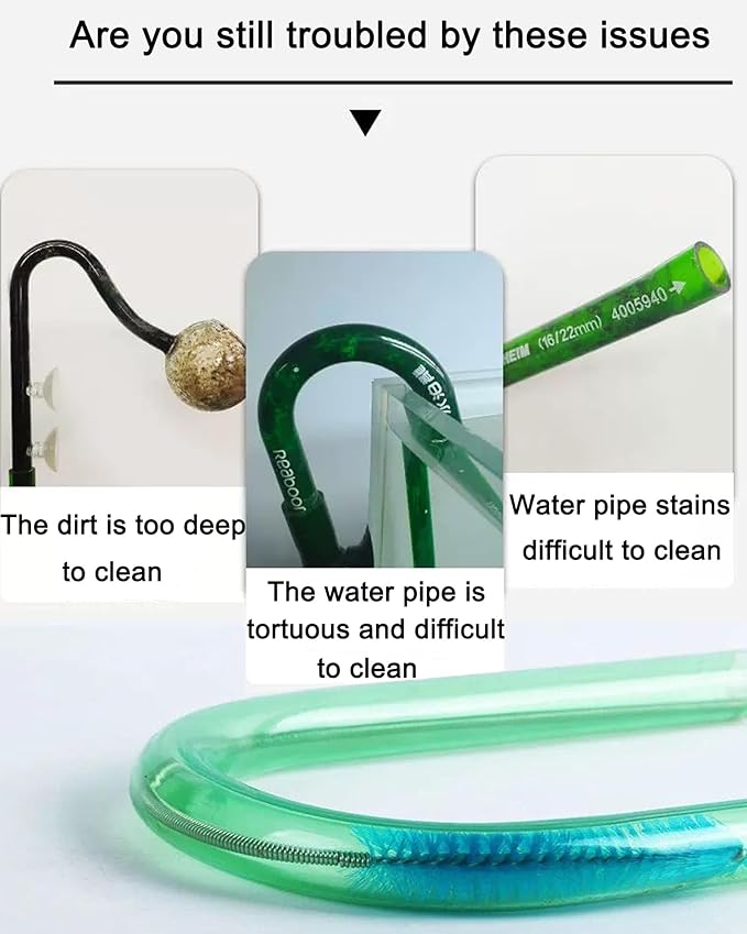Flexible Long Drain Brush 67in Nylon Cleaner Double Ended Hose Tube Stainless Steel Pipe Brush 10 PCS 8.2in Straw Cleaning Brush