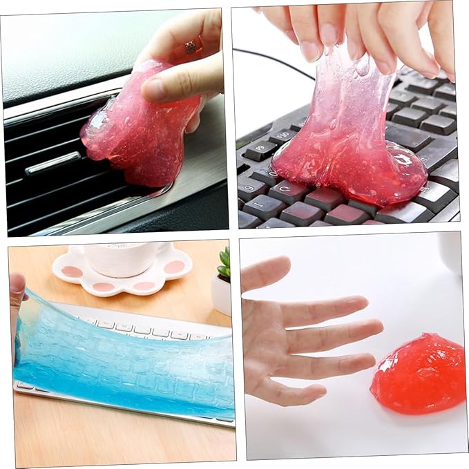 20pcs Cleaning Gel for Electronics Dust Remover for Keyboard and Car Detailing Non- Strong Adhesive Random Colors