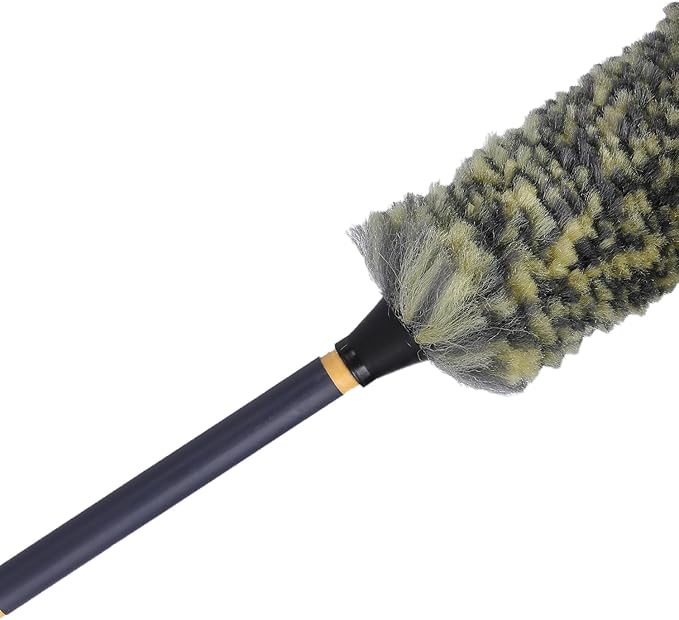 Mr. Detroit - Drill Wheel Brush w/Durable Soft Wool Microfiber Bristles and Steel Shaft for Car Tires, Wheels, Rims, Brakes and Any Other Narrow Spaces| Rim Brush Cleaning Tool w/Non-Scratch Bristle