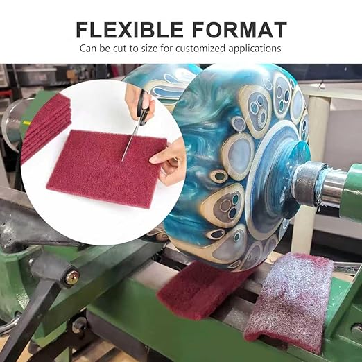 4" x 6" Scuff Pad Maroon 6 Pack - Scuffing, Scouring, Sanding, Paint Primer Prep Adhesion Scratch - Surface Preparation Automotive Car Auto Body Woodworking 7447