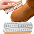 Crepe Suede Rubber Brush for Cleaning Snow Boots – 2025 Upgrade No Water Needed, Wood Handle for Dry Cleaning & Maintaining Suede & Nubuck Leather – Gentle & Effective for Boots, Shoes, Sneakers