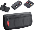 King Ma Small DSLR Camera Battery Bag Pouch Holder Case Camera Batteries Waist Bag Compatible with LP-E6 LP-E17 FZ100 FW50 F550 AA Battery and SD Card Holder Memory Card Case