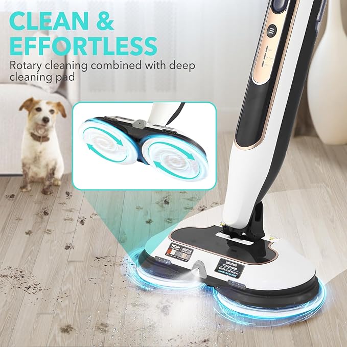 6 Packs Steam&Scrub Mop Pads Replacement Power Pads Compatible with Shark,S8201 S8001 S7001 S7201 S7000AMZ S7000 S7005 S7020 S7001C Dirt Grip Scrub Adsorb Washable Pad