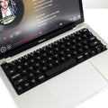 Keyboard Cover for Long Nails, Acrylic Gel Nails - Silicone Keyboard Protector Skin with Raised Keys for Typing and Gaming, Compatible with MacBook Pro/Air 13"/14"/15"/16" 2020-2025 (Black)