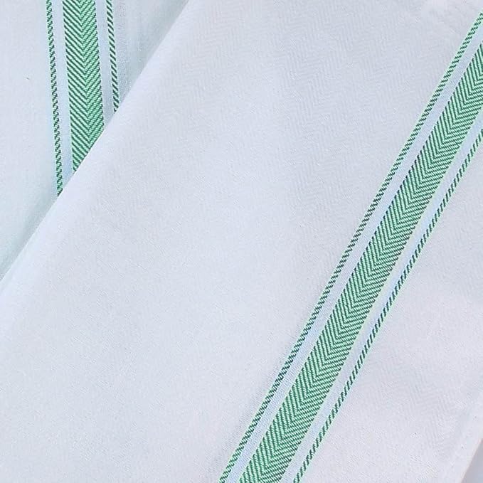 Utopia Towels Green Dish Towels [12 Pack - 15 x 25 Inches] 100% Ring Spun Cotton Highly Absorbent & Reusable Cleaning Bar, Tea, Kitchen and Dishcloths Set - 200 GSM