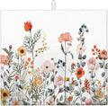 Colorful Wildflowers Dish Drying Mat 16x18 inches Microfiber Absorbent Fast Dry Mat for Kitchen Counter Coffee Bar Floral Large Drying Mat Kitchen Decor Gifts (Wildflowers, 16x18 inches)