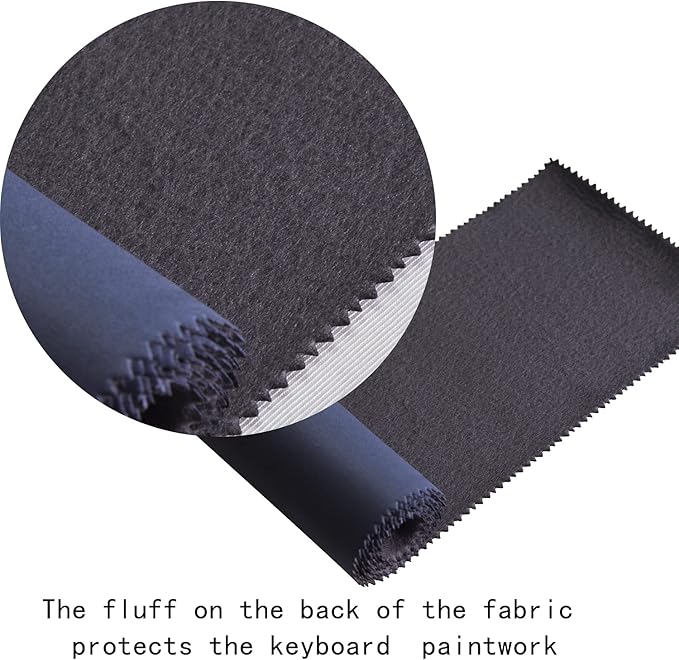 Mooson Piano Keyboard Anti-Dust Cover High Technology Fabric Key Cover Cloth Fit For Upright Piano, Electric Piano & Grand piano (Dark blue)