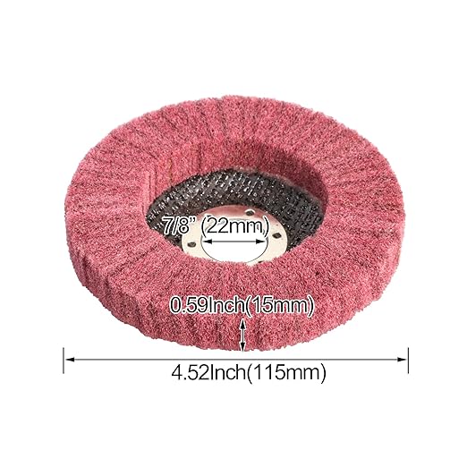 15Pcs 4.5" x 7/8" Nylon Fiber Flap Disc Polishing Grinding Wheel,Scouring pad Buffing Wheel for Angle Grinder
