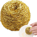Copper Scouring Ball - Heavy Duty Copper Dish Scrubber, Gentle Non Scratch Cleaning Pad | Household Kitchen Cleaning Tools, Effective Pot, Pan, and Sink Scraper, Multipurpose Kitchen Tool for Baby Bot