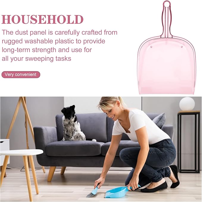 Dustpan Lightweight Handheld Dustpan Ergonomic Handle Capacity for Kitchen Home Bar Party