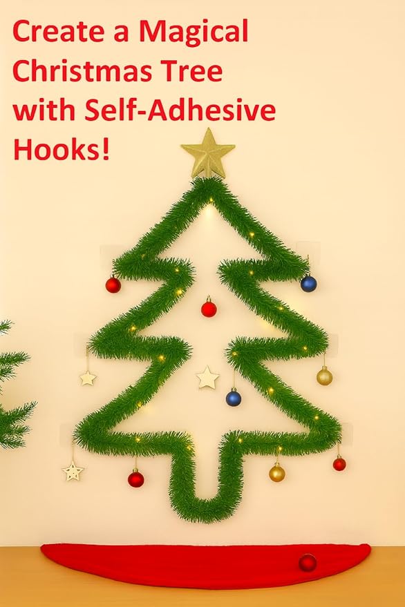 24 PCS Self Adhesive Hooks for Hanging - 33lbs Max, Transparent Stick on Hooks for Coat & Towel - Sticky Hooks for Hanging Heavy Duty Picture, No Damage Wall Hook for Bathroom, Kitchen, Ceiling & Key