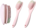 Scrub Brushes, Laundry Stain Brush,Household Cleaning Washing Brush Scrubbing Brushes for Clothes Shoes - 3 Pack (Pink)