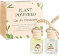 Car Air Freshener Oil Diffuser - Hanging Long Lasting Scent for Car & Home, Essential Oil Freshener with Adjustable Fragrance (Teak Wood+Black Ice)
