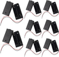 8Pcs 2 AA Battery Holder with Switch, 2X 1.5V AA Battery Holder Case with Wire and ON/Off Switch
