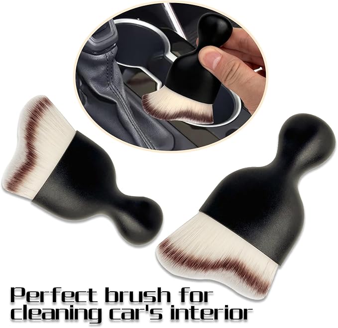 Car Interior Dust Brush, Auto Detailing Brush, Soft Bristles Car Cleaning Brushes, Tool for Air Conditioner Vents, Leather, Computer, Scratch Free, Car Interior Accessories