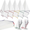 5 Pcs Wine Glass Polishing Cloths Large Microfiber Cleaning Cloths 20 x 14 Inch Lintless Towels for Drying Wine Glasses Cleaning Window Stemware Dishes Glassware (5 Colors)