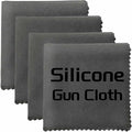 Silicone Gun Cleaning Cloth, 12"x12" Microfiber Lint Free Silicone Gun Cleaning Rags, Reusable Microsuede Cleaning/Polishing Wipes Towels for Firearms, Reels, Knives and Scopes