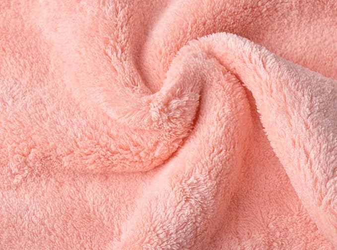 Makeup Remover Cloths for Face, Eye, Lips - Reusable Makeup Remover Pads Soft Microfiber Facial Cleansing Cloths 5 x 5 inch 6 Pack (Coral)