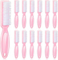 Patelai 12 Pcs Barber Clipper Brush Blade Trimmer Cleaning Brush for Fades Nail Neck Duster Manicure Salon(Light Pink)