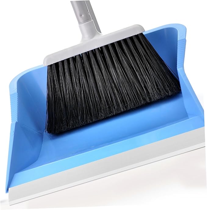 FRCOLOR 4pcs Rubber Dustpan Lip Replacement and Edge Strip Grey Broom Accessory for Cleaning