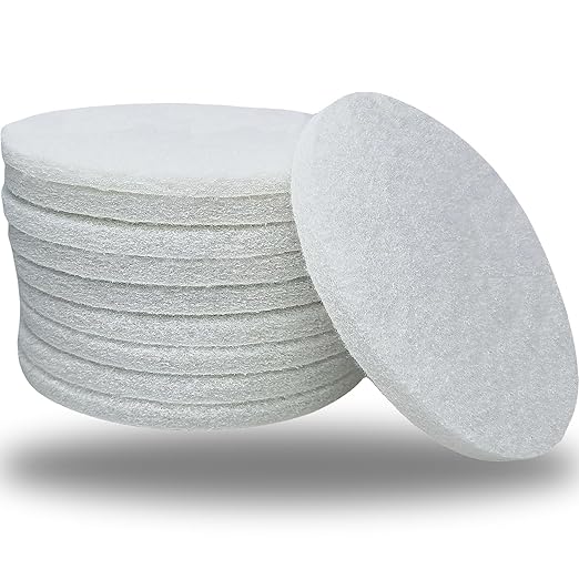 10 Pack 6 Inch Multipurpose White Scrubber Scouring Pads Flocking Scuff Pads -Hoop and Loop Scuff Pads Conditioning Discs Polishing Pad for Furniture Automotive Cleaning, Rust Removal (2000 Grit)
