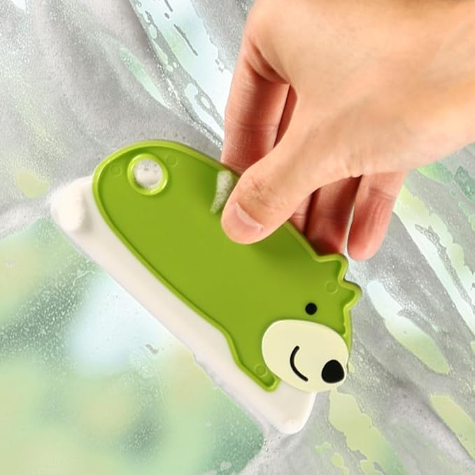 Small Squeegee | Cartoon Glass Wiper Scraper for Shower - Bathroom Glass Door Cleaning Scraper | for Sink Kitchen Countertop Bathroom Door Automotive Home