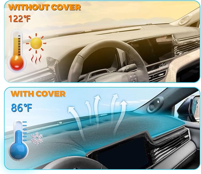 GZSH Dash Cover Mat fit for Toyota Camry 2025-2026 with Dust Brush |Easy to Install| |Full Cover| Toyota Camry Dashboard Cover