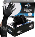FINITEX Black Nitrile Disposable Medical Exam Gloves - 100/1000 PCS 6.3mil Powder-Free Latex-Free Food Gloves