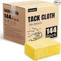 CAREGY 144Pcs Tack Cloth for Removing Dust from Woodworking, Sanding Particles, Clean & Polish, Ideal for Woodworking & Painting,Wax and Silicone Free, 18 x 36 Inches Dust Cloths